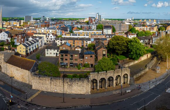 Aerial view of Southampton,Is,A,Port,City